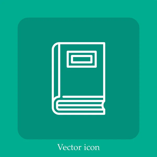 Buch Vektor Symbol Lineare Icon Line Mit Editierbarem Strich — Stockvektor