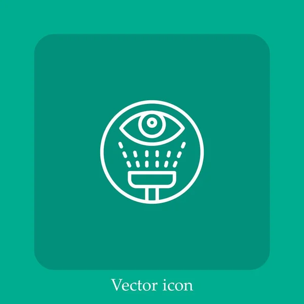 Eye Vector Icon Linear Icon Line Editable Stroke — Stock Vector