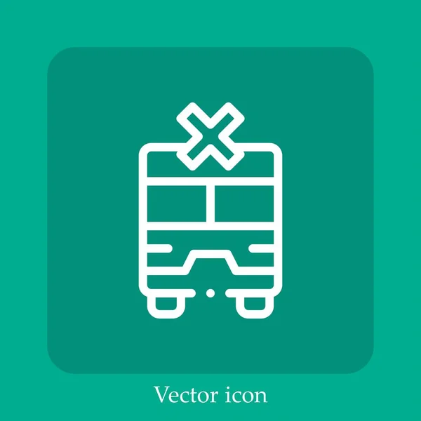 Pas Icône Vectorielle Icône Linéaire Ligne Avec Trait Modifiable — Image vectorielle