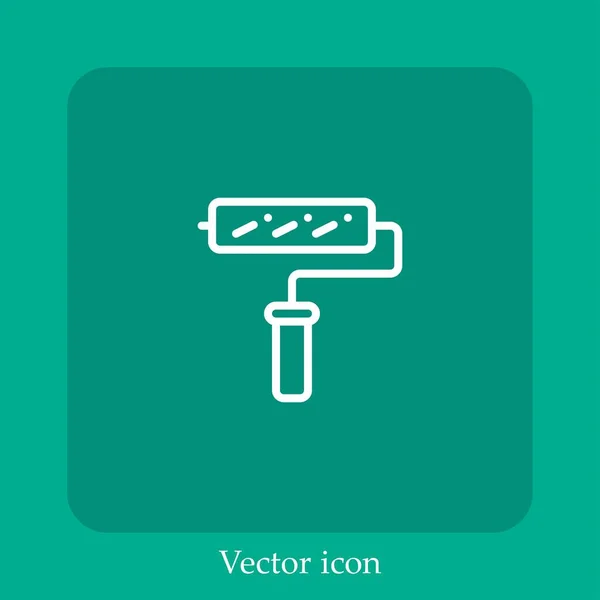 Линейный Значок Вектора Краски Строка Редактируемым Штрихом — стоковый вектор