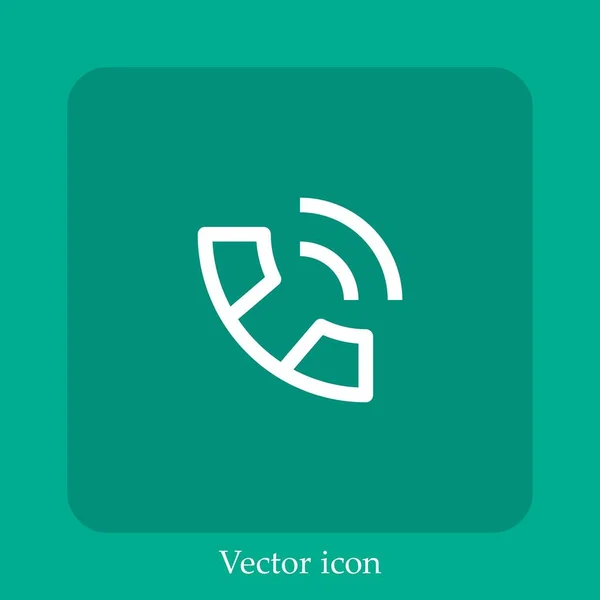 Telefon Vektor Symbol Lineare Icon Line Mit Editierbarem Strich — Stockvektor