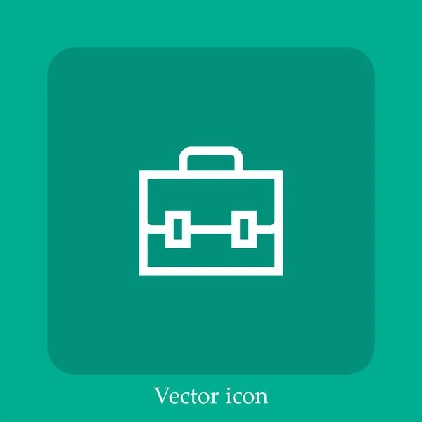 Portafoglio Icona Vettoriale Lineare Icon Line Con Ictus Modificabile — Vettoriale Stock