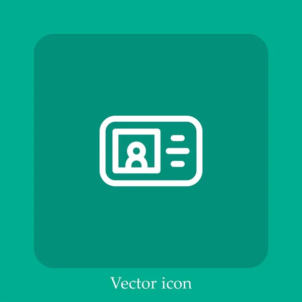 Ícone Vetor Câmera Linear Icon Line Com Curso Editável — Vetor de Stock