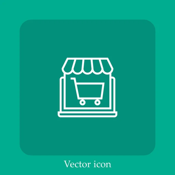 Ecommerce Vektor Icon Lineare Icon Line Mit Editierbarem Strich — Stockvektor