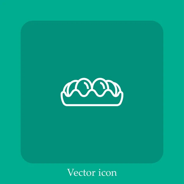 Eier Vektor Symbol Lineare Icon Line Mit Editierbarem Strich — Stockvektor