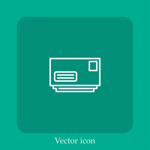 Letras Ícone Vetor Linear Icon Line Com Curso Editável — Vetor de Stock