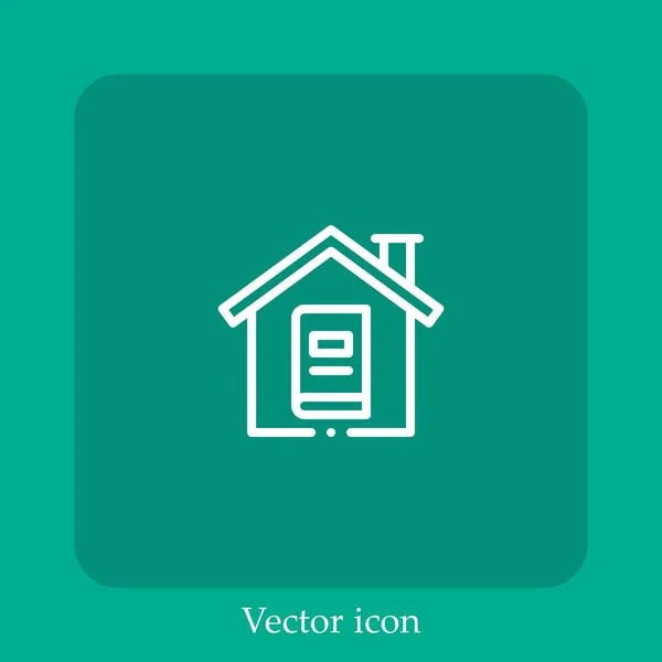 Lire Icône Vectorielle Icône Linéaire Ligne Avec Trait Modifiable — Image vectorielle