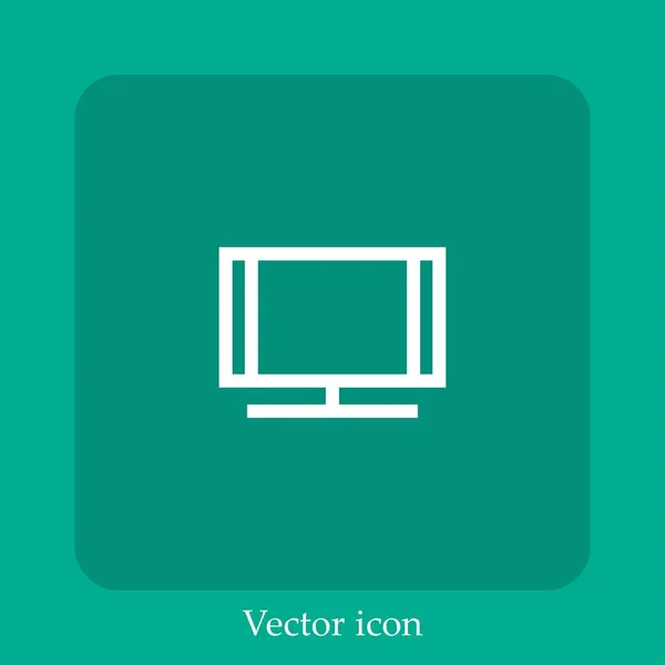 Vector Icon Lineare Icon Line Mit Editierbarem Strich — Stockvektor