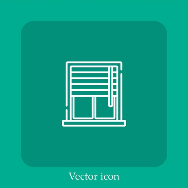 Icono Vector Ventana Icon Line Lineal Con Carrera Editable — Vector de stock