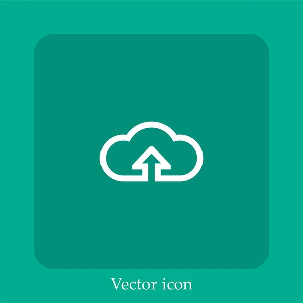 Wolkenvektorsymbol Lineare Icon Line Mit Editierbarem Strich — Stockvektor