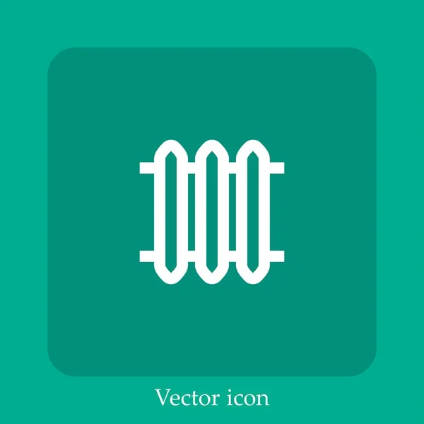 Fűtés Vektor Ikon Lineáris Ikon Line Szerkeszthető Stroke — Stock Vector