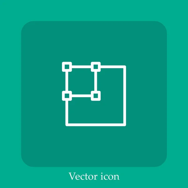Link Align Vektor Icon Lineare Icon Line Mit Editierbarem Strich — Stockvektor