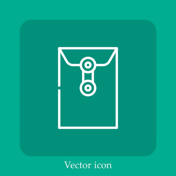 Letras Vector Icono Lineal Icon Line Con Carrera Editable — Vector de stock