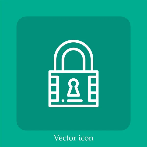 Иконка Вектора Навесного Замка — стоковый вектор