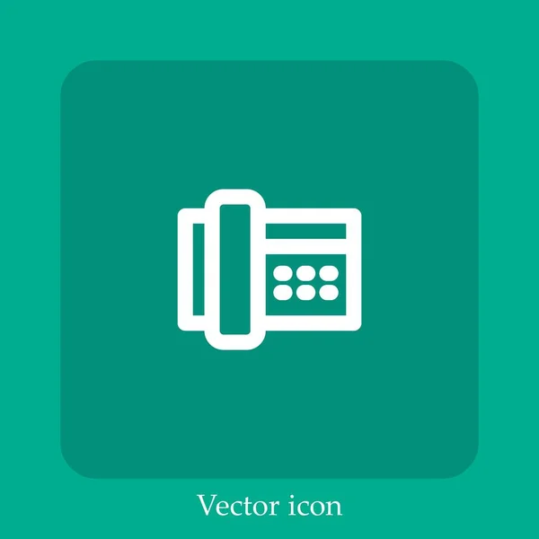 Phone Vector Icon Linear Icon Line Editable Stroke — Stock Vector