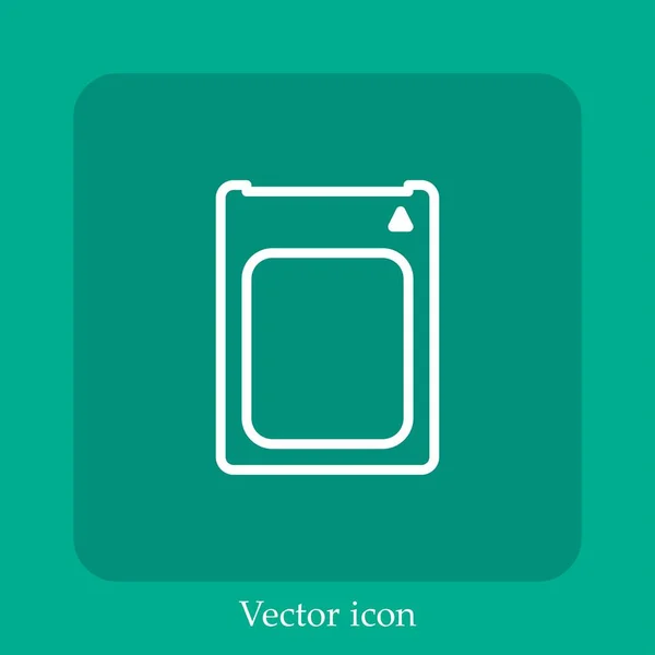 Speichergerät Vektor Symbol Lineare Icon Line Mit Editierbarem Strich — Stockvektor