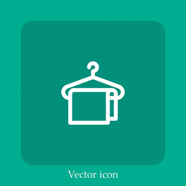 Handtücher Vektor Symbol Lineare Icon Line Mit Editierbarem Strich — Stockvektor