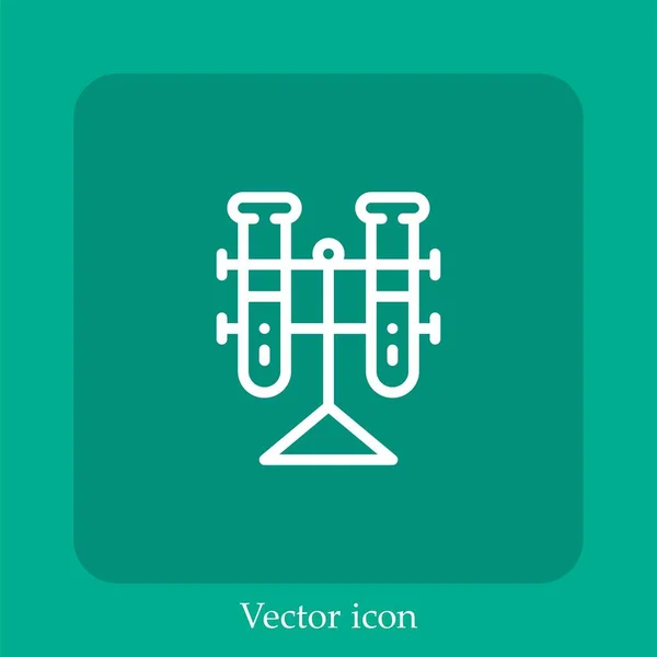 Tubos Vector Icono Lineal Icon Line Con Carrera Editable — Vector de stock