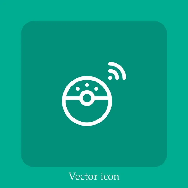 Staubsauger Vektor Symbol Lineare Icon Line Mit Editierbarem Strich — Stockvektor