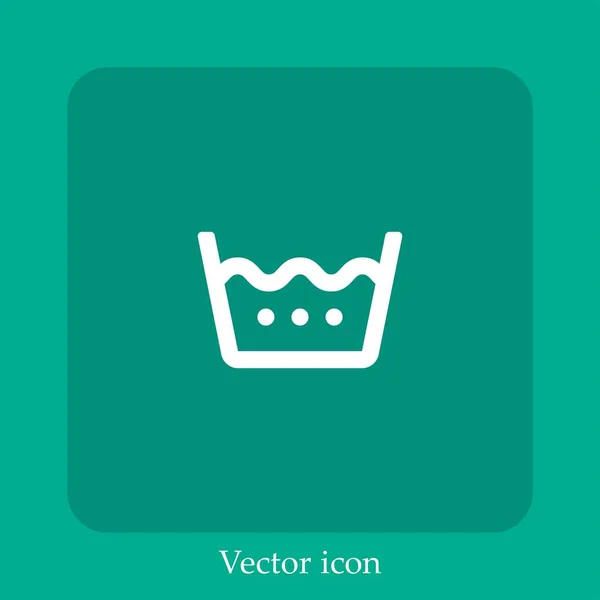 Wash Vector Icon Linear Icon Line Editable Stroke — Stock Vector