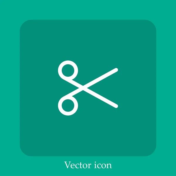 Schnittvektorsymbol Lineare Icon Line Mit Editierbarem Strich — Stockvektor