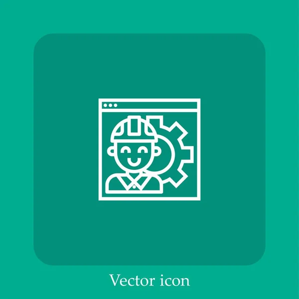 Engineering Vector Icon Linear Icon Line Editable Stroke — Stock Vector