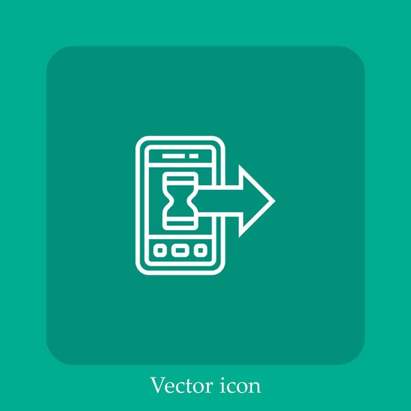 Schnelles Vorwärtsvektorsymbol Lineare Icon Line Mit Editierbarem Strich — Stockvektor