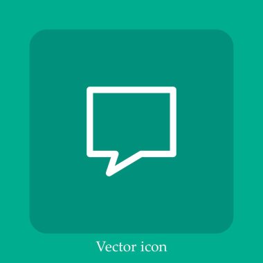 Kabarcık vektörü simgesi doğrusal simgesini sohbet et. Düzenlenebilir vuruş ile satır