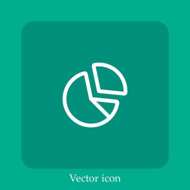 Pasta grafiği vektör doğrusal simgesi. Düzenlenebilir vuruş ile çizgi