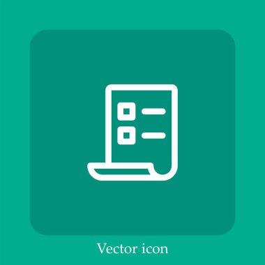 alıcı vektör simgesi doğrusal simgesi. Düzenlenebilir vuruş ile satır