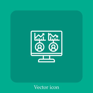 analitik vektör doğrusal simgesi. Düzenlenebilir vuruş çizgisi