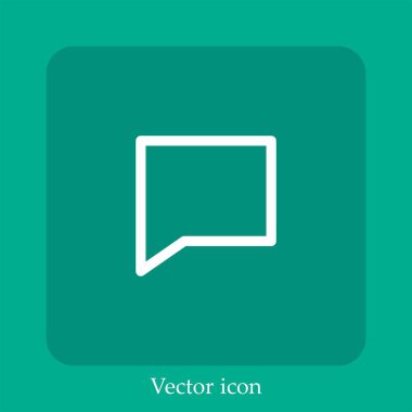 Kabarcık vektörü simgesi doğrusal simgesini sohbet et. Düzenlenebilir vuruş ile satır