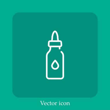 Yağ şişesi vektör simgesi doğrusal simgesi. Düzenlenebilir vuruş çizgisi
