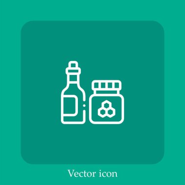 bira vektörü simgesi doğrusal simgesi. Düzenlenebilir vuruş çizgisi