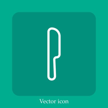 bıçak vektör doğrusal simgesi. Düzenlenebilir vuruş çizgisi