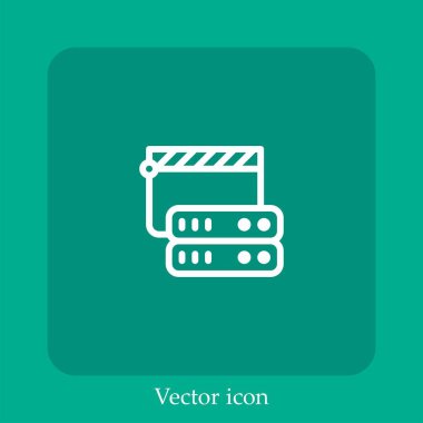 ortam vektör doğrusal simgesi. Düzenlenebilir vuruş ile satır