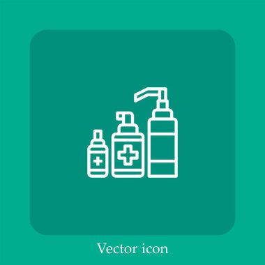 Sprey şişe vektör doğrusal simgesi. Düzenlenebilir vuruş çizgisi