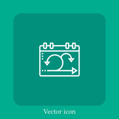 Hızlı vektör simgesi doğrusal simgesi. Düzenlenebilir vuruş çizgisi