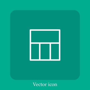 Düzen vektörü simgesi doğrusal simgesi. Düzenlenebilir vuruş çizgisi