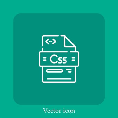 css vektör simgesi doğrusal simgesi. Düzenlenebilir vuruş ile satır