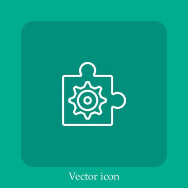 problem vektör doğrusal simgesi. Düzenlenebilir vuruş çizgisi