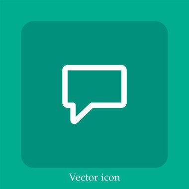 vektör doğrusal simgesini not et. Düzenlenebilir vuruş ile satır