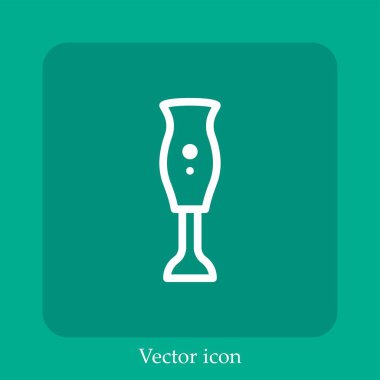 Karıştırıcı vektör doğrusal simgesi. Düzenlenebilir vuruş çizgisi