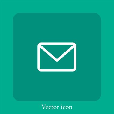 zarf vektör simgesi doğrusal simgesi. Düzenlenebilir vuruş ile satır