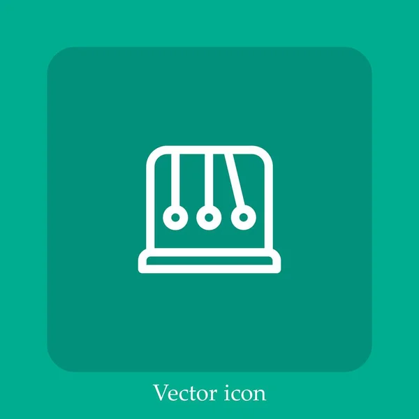 Pêndulo Ícone Vetor Linear Icon Line Com Curso Editável — Vetor de Stock