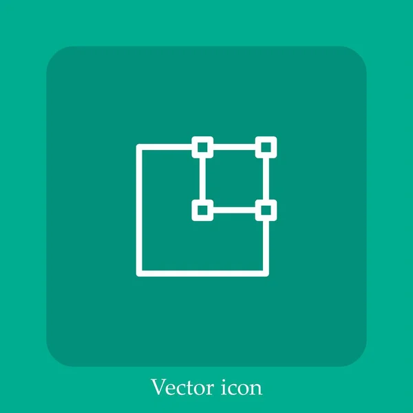 Direito Alinhar Ícone Vetor Linear Icon Line Com Curso Editável — Vetor de Stock