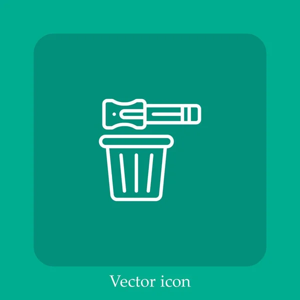 Schärfer Vektorsymbol Lineare Icon Line Mit Editierbarem Strich — Stockvektor