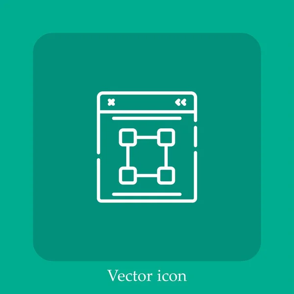 Herramientas Icono Vectorial Icon Line Lineal Con Carrera Editable — Vector de stock