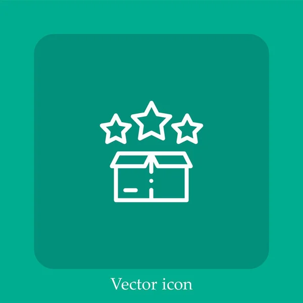Ícone Vetorial Feedback Linear Icon Line Com Curso Editável — Vetor de Stock