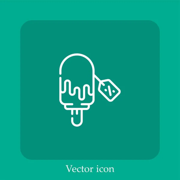 Eis Vektor Symbol Lineare Icon Line Mit Editierbarem Strich — Stockvektor